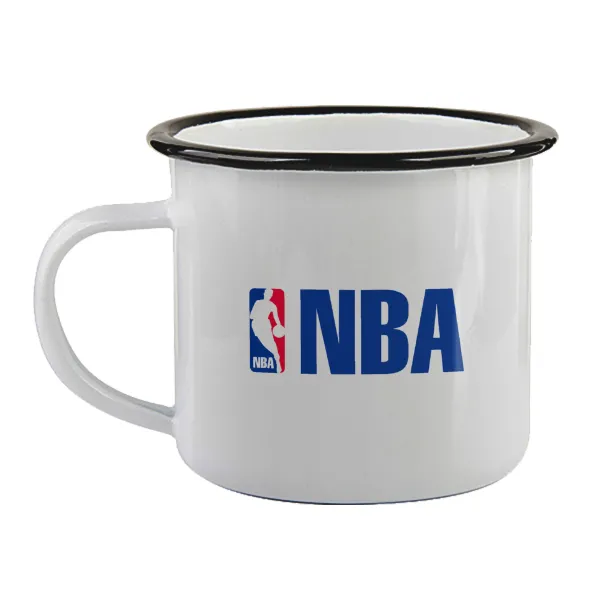NBA — Enamel mug with black rim, 360ml