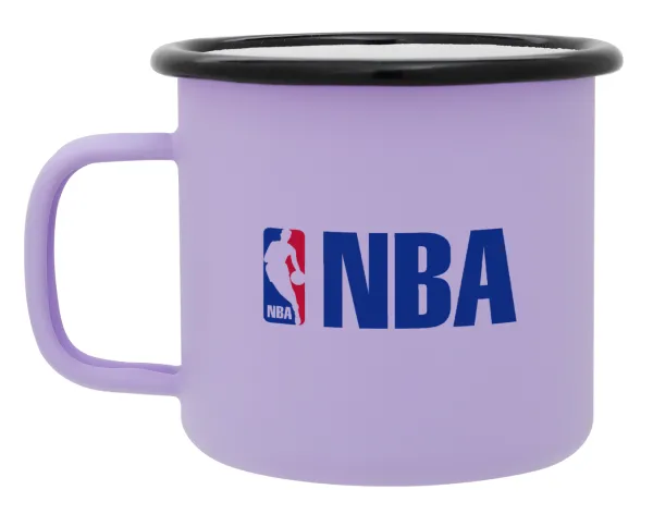 NBA — Metal enamel mug, matte light pastel purple, 360ml