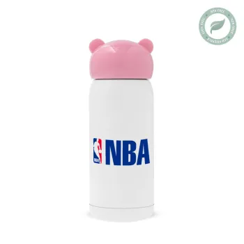 NBA, Ροζ ανοξείδωτο παγούρι θερμό (Stainless steel), 320ml