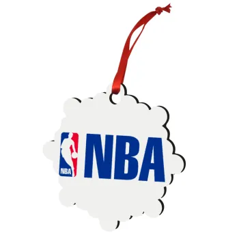 NBA, Christmas ornament snowflake wooden 7.5cm