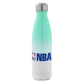 NBA, Metal mug thermos Green/White (Stainless steel), double wall, 500ml