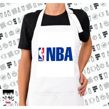 NBA, Ποδιά μακριά Σεφ ολόσωμη με τσέπες white (ΕΝΗΛΙΚΩΝ)