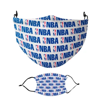 NBA, Μάσκα υφασμάτινη Ενηλίκων πολλαπλών στρώσεων με υποδοχή φίλτρου
