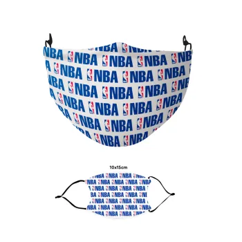 NBA, Μάσκα υφασμάτινη παιδική πολλαπλών στρώσεων με υποδοχή φίλτρου
