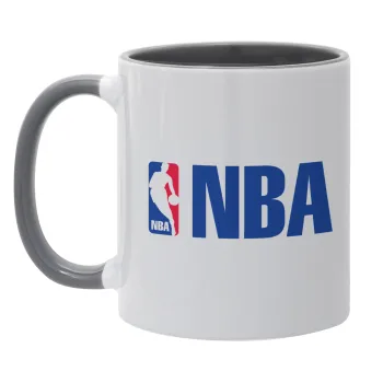 NBA, Κούπα χρωματιστή γκρι, κεραμική, 330ml