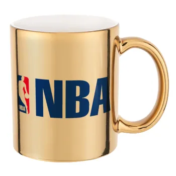 NBA, Κούπα κεραμική, χρυσή καθρέπτης, 330ml