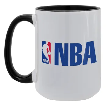 NBA, Κούπα Mega 15oz, κεραμική Μαύρη, 450ml