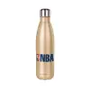 Glitter gold stainless steel thermos bottle, double-walled, 500ml