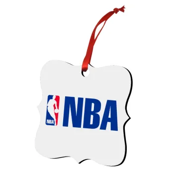 NBA, Christmas ornament polygon wooden 7.5cm