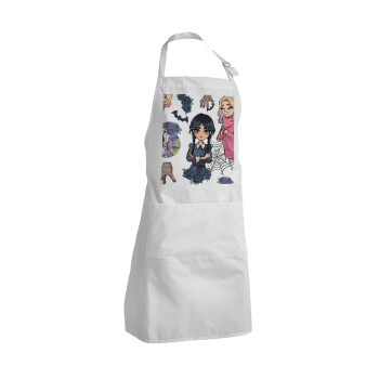 Wednesday and Enid Sinclair, Adult Chef Apron (with sliders and 2 pockets)