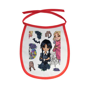 Wednesday and Enid Sinclair, Σαλιάρα μωρού αλέκιαστη με κορδόνι Κόκκινη