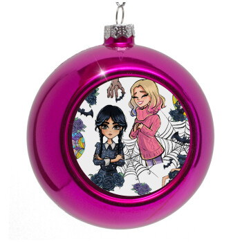 Wednesday and Enid Sinclair, Στολίδι Χριστουγεννιάτικη μπάλα δένδρου Μωβ 8cm