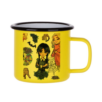 Wednesday and Enid Sinclair, Κούπα Μεταλλική εμαγιέ ΜΑΤ Κίτρινη 360ml