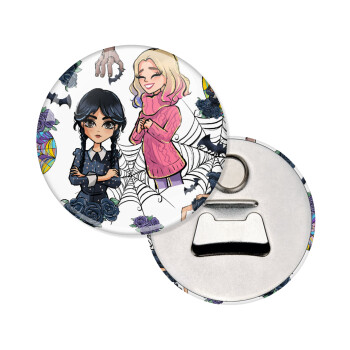 Wednesday and Enid Sinclair, Μαγνητάκι και ανοιχτήρι μπύρας στρογγυλό διάστασης 5,9cm