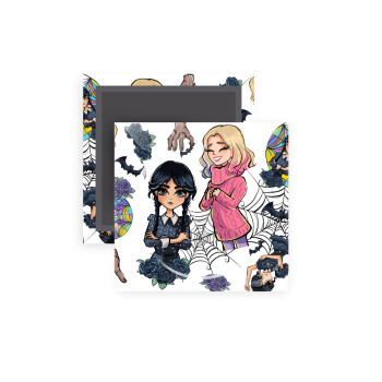 Wednesday and Enid Sinclair, Μαγνητάκι ψυγείου τετράγωνο διάστασης 5x5cm