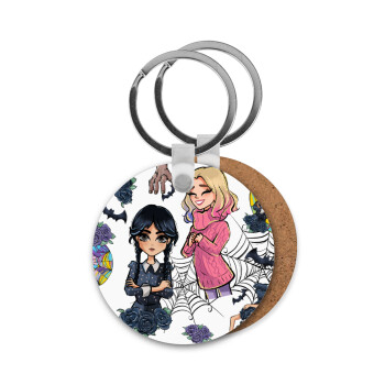 Wednesday and Enid Sinclair, Μπρελόκ Ξύλινο στρογγυλό MDF Φ5cm