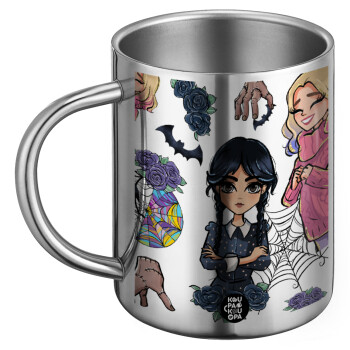 Wednesday and Enid Sinclair, Ανοξείδωτη Μεταλλική Κούπα 450ml - Διπλού Τοιχώματος