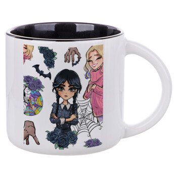 Wednesday and Enid Sinclair, Κούπα κεραμική 400ml Λευκή/Μαύρη