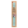 Easter Set, wooden keychain & aromatic flat Easter candle (30cm) (TURQUOISE)