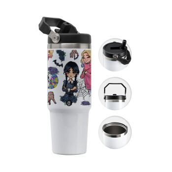 Wednesday and Enid Sinclair, Θερμός Ανοξείδωτο 30oz με χερούλι