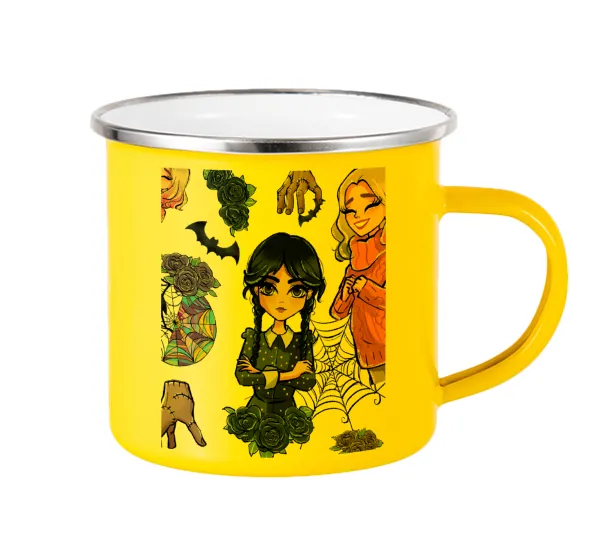 Wednesday and Enid Sinclair — Yellow Enamel Metallic Cup 360ml