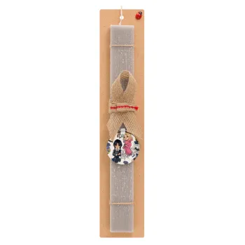 Wednesday and Enid Sinclair, Easter Set, wooden keychain & scented Easter candle flat (30cm) (GRAY)