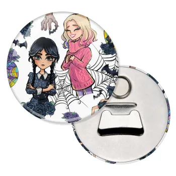 Wednesday and Enid Sinclair, Μαγνητάκι και ανοιχτήρι μπύρας στρογγυλό διάστασης 5,9cm