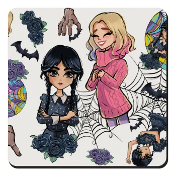 Wednesday and Enid Sinclair, Τετράγωνο μαγνητάκι ξύλινο 9x9cm