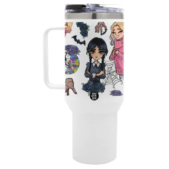 Wednesday and Enid Sinclair, Mega Tumbler με καπάκι, διπλού τοιχώματος (θερμό) 1,2L