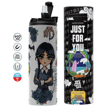 Wednesday and Enid Sinclair, Tumbler stainless steel GREY 600ml