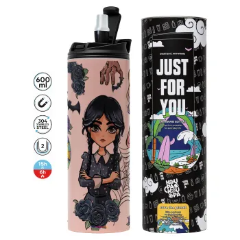 Wednesday and Enid Sinclair, Tumbler stainless steel PINK 600ml