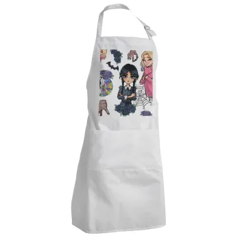 Wednesday and Enid Sinclair, Adult Chef Apron (with sliders and 2 pockets)