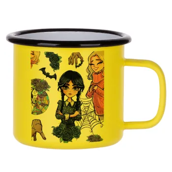 Wednesday and Enid Sinclair, Metallic enamel MATT Yellow cup 360ml