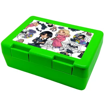 Wednesday and Enid Sinclair, Children's cookie container GREEN 185x128x65mm (BPA free plastic)