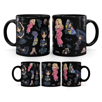 Wednesday and Enid Sinclair, Κούπα Μαύρη, κεραμική, 330ml