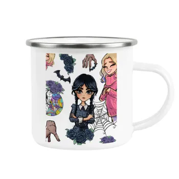 Wednesday and Enid Sinclair, Metallic enamel cup white 360ml