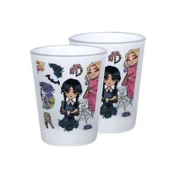 Wednesday and Enid Sinclair, Σφηνοπότηρα γυάλινα 45ml του πάγου (2 τεμάχια)