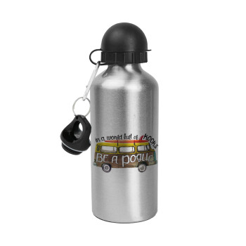 Outerbanks Pogue Life, Metallic water jug, Silver, aluminum 500ml