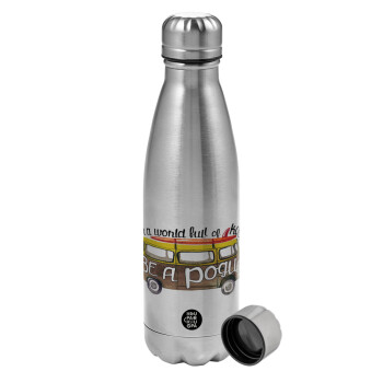 Outerbanks Pogue Life, Metallic water bottle, stainless steel, 750ml
