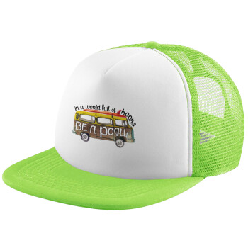 Outerbanks Pogue Life, Καπέλο Soft Trucker με Δίχτυ Πράσινο/Λευκό