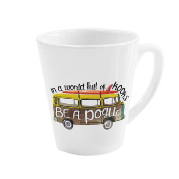 Outerbanks Pogue Life, Κούπα κωνική Latte Λευκή, κεραμική, 300ml