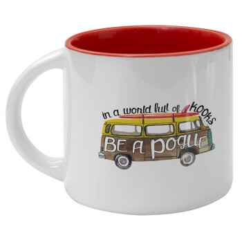 Outerbanks Pogue Life, Κούπα κεραμική 400ml Λευκή/Κόκκινη