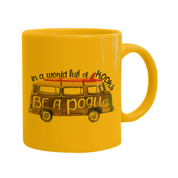Outerbanks Pogue Life, Ceramic coffee mug yellow, 330ml (1pcs)