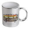 Mug ceramic, silver mirror, 330ml