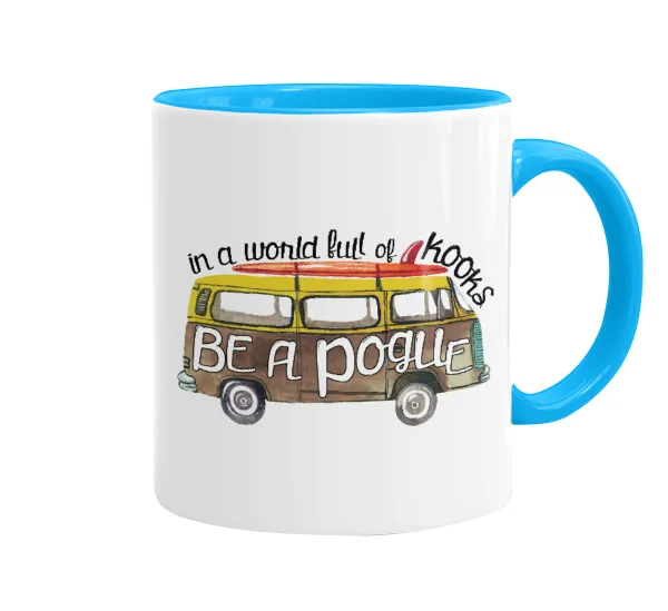 Outerbanks Pogue Life — Mug colored light blue, ceramic, 330ml