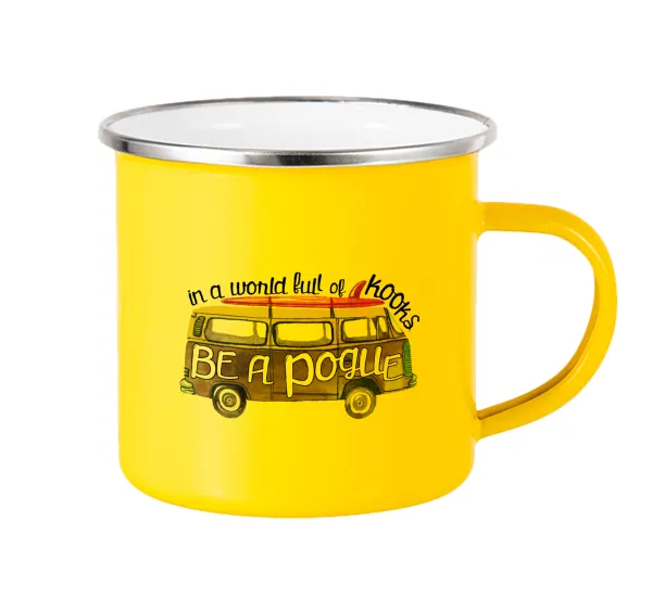Outerbanks Pogue Life — Yellow Enamel Metallic Cup 360ml