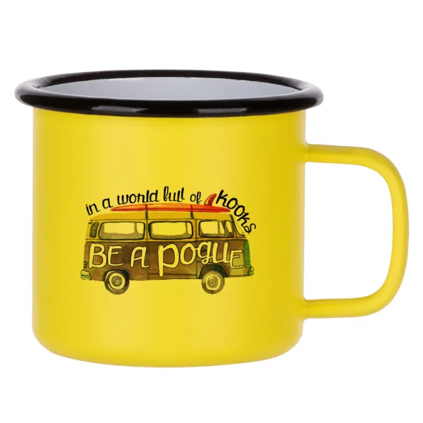 Outerbanks Pogue Life — Metallic enamel MATT Yellow cup 360ml