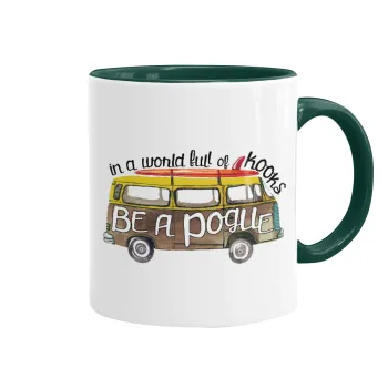 Outerbanks Pogue Life, Mug colored green, ceramic, 330ml