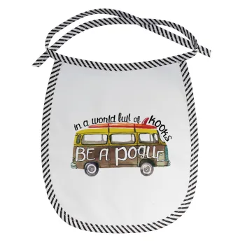 Outerbanks Pogue Life, Σαλιάρα μωρού αλέκιαστη με κορδόνι Μαύρη