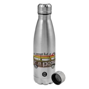 Outerbanks Pogue Life, Metallic water bottle, stainless steel, 750ml